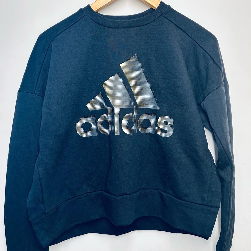 ADIDAS WOMEN’S ID GLAM BLACK SWEATSHIRT | Size S (oversized fit)
